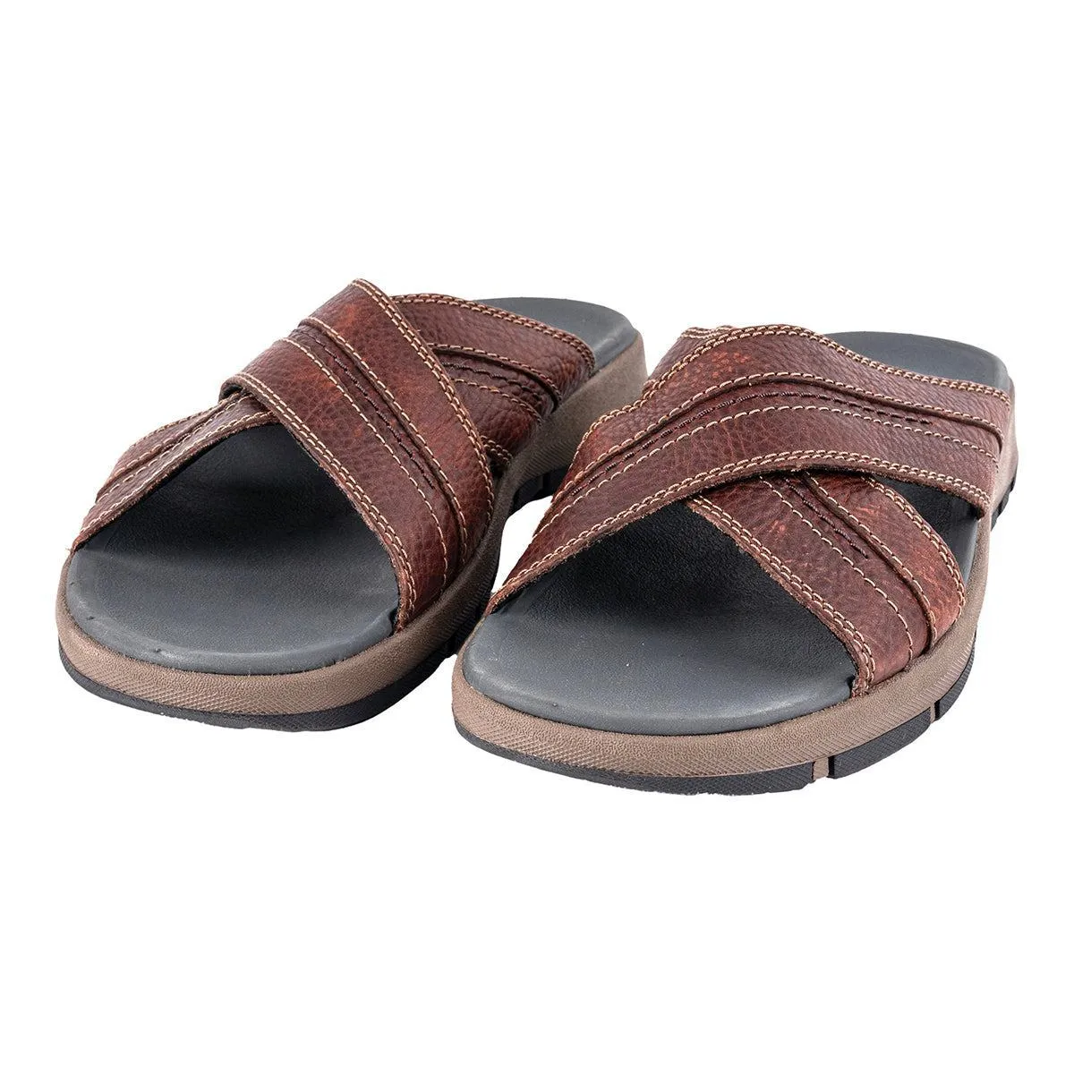 Clarks Brixby Cross Casual Sandals Leather Brown Colour For Men