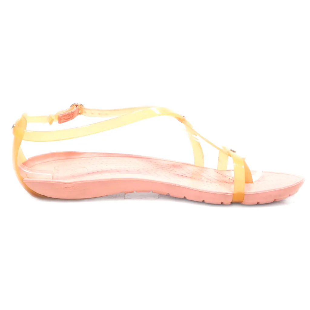 Crocs Sexi Women Flat Sandals Rubber Orange Colour For Women
