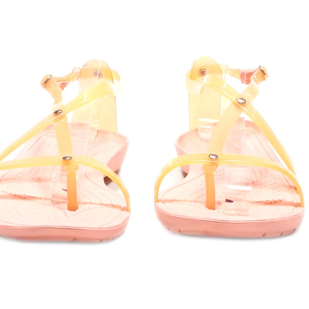 Crocs Sexi Women Flat Sandals Rubber Orange Colour For Women