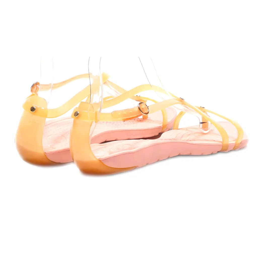 Crocs Sexi Women Flat Sandals Rubber Orange Colour For Women