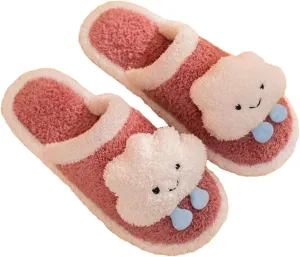 Cute Cloud Fuzzy Slippers for Women Men Soft Plush Non Slip Warm Winter Faux Fur Cozy Slipper Indoor Home Slippers Fluffy House Slipper Christmas Slipper Gifts