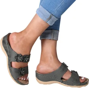Eduavar Sandals for Women Casual Summer, Women Sandals Dressy Wedge Sandals with Arch Support Anti-Slip Comfy Sandal