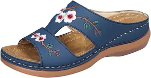 Eduavar Womens Sandals Summer Fashion Orthotic Soft Slip On Lightweight Athletic Yoga Mat Cushion Sandals Summer Beach Shoes