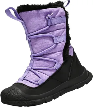 Girl Winter Boots Cozy Faux Fur Anti-Slip Snow Boots Lace Up Comfort Stylish Ankle Booties for Cold Weather
