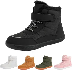 Girls Boys Winter Snow Boots - Comfortable Warm Toddler Winter Shoes Waterproof Kids Ankle Booties Outdoor Walking