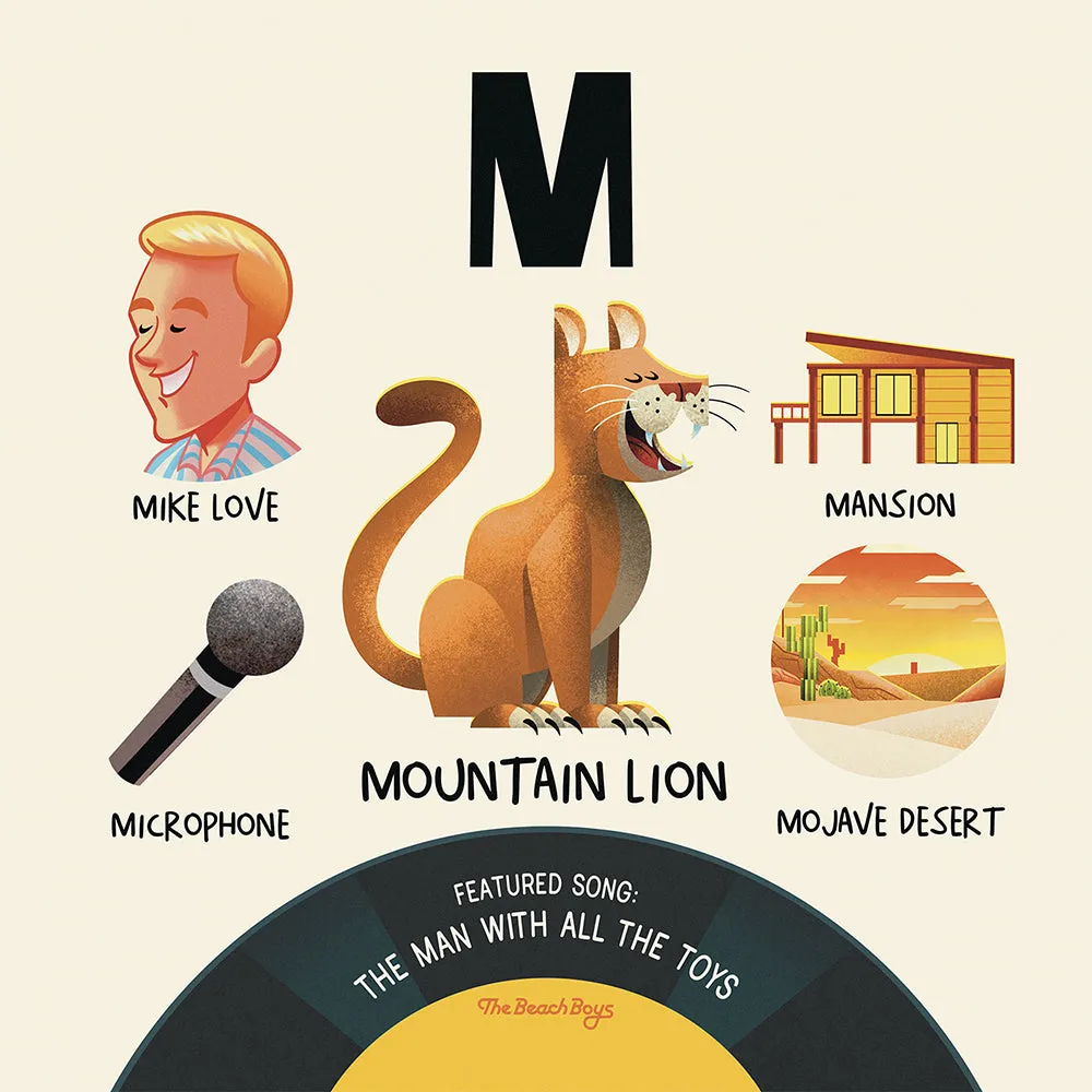 HAWTHORNE BUNDLE (LTD EDITION): The Beach Boys Present: The ABC's of California   DECORATIVE CEREAL BOX   ENAMEL PINS   MUG   STICKER SHEET