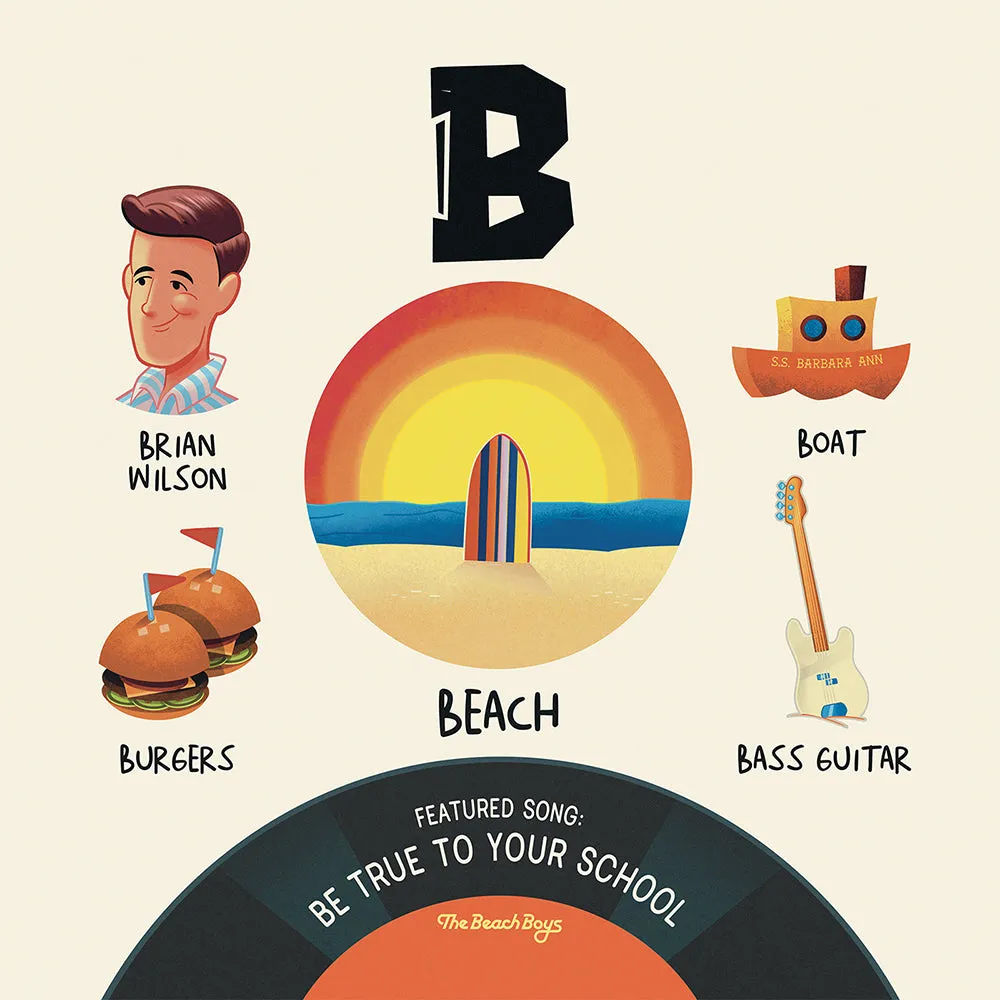 HAWTHORNE BUNDLE (LTD EDITION): The Beach Boys Present: The ABC's of California   DECORATIVE CEREAL BOX   ENAMEL PINS   MUG   STICKER SHEET