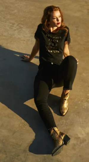 Nemonic Gold Ankle Boot