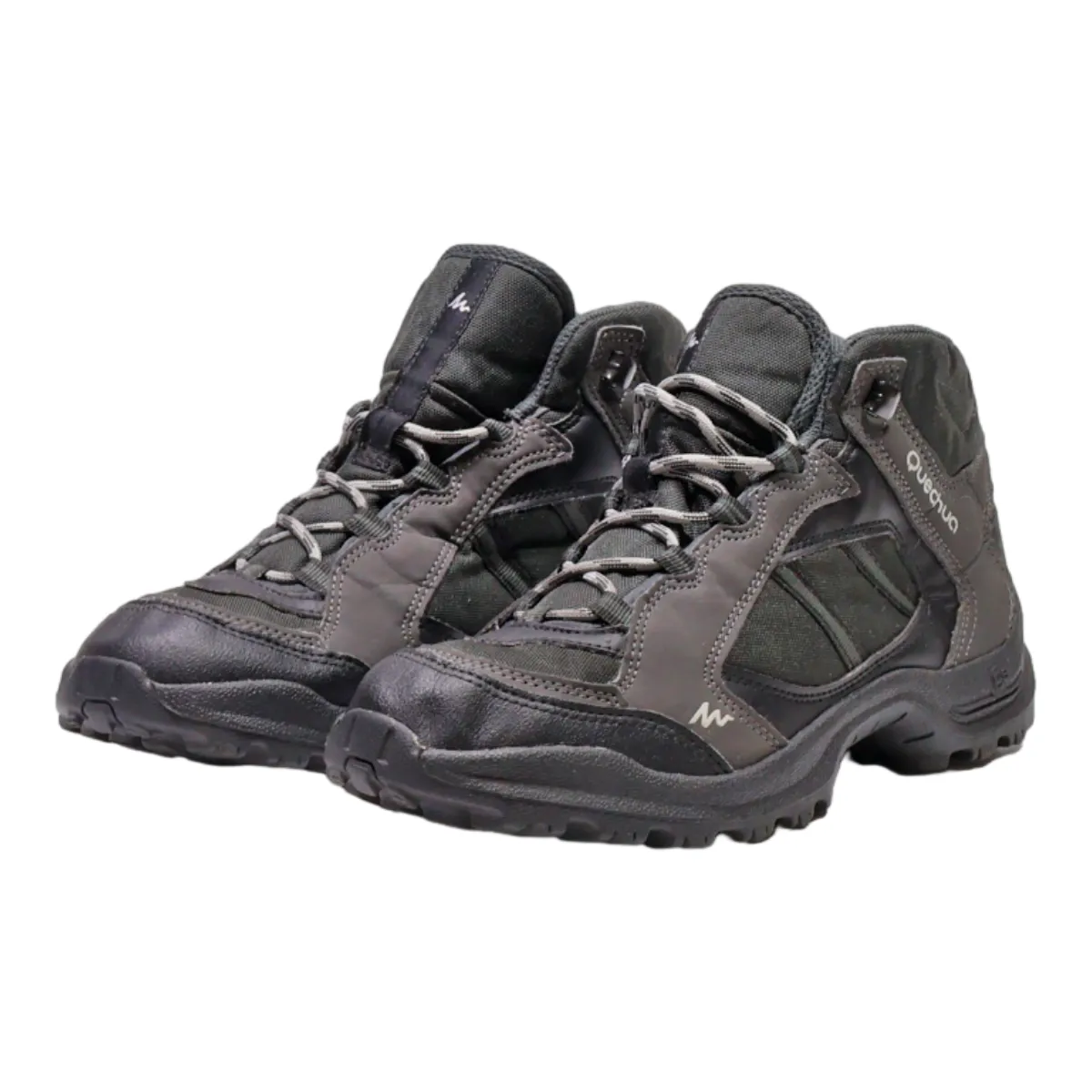 QUECHUA Hiking Boots Black Leather Mens UK 6.5