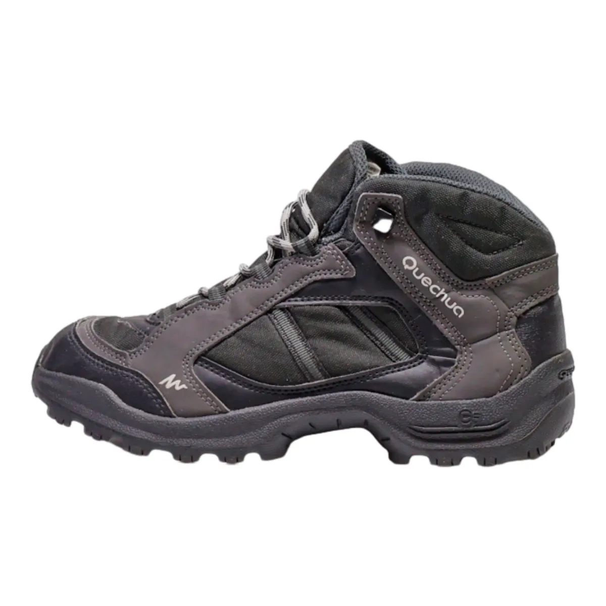 QUECHUA Hiking Boots Black Leather Mens UK 6.5