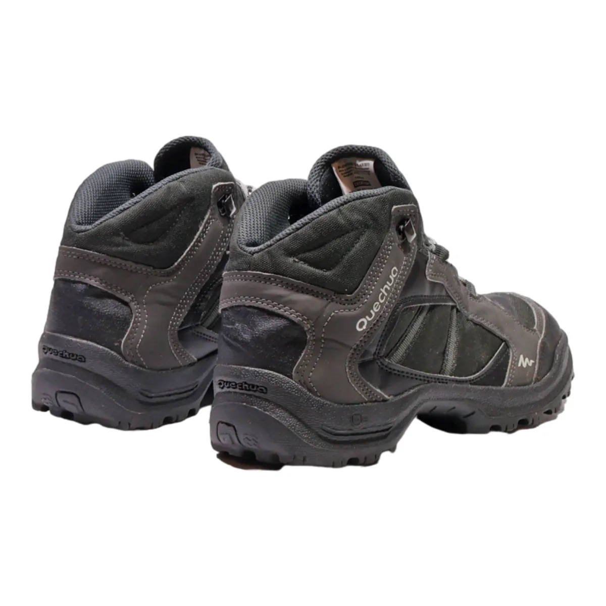 QUECHUA Hiking Boots Black Leather Mens UK 6.5