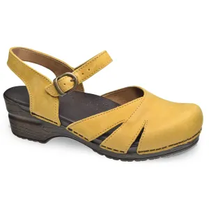 Sanita Margrethe Women's Adjustable Sandal In Mustard
