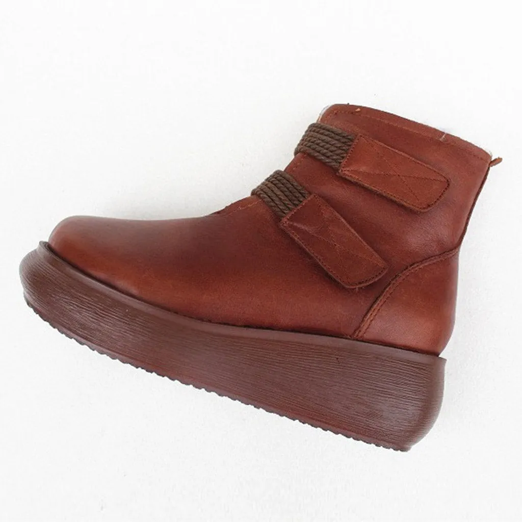 Soft Fur Liner Comfy Wedge Winter Boots