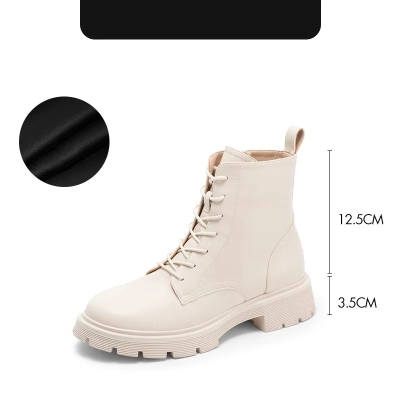 Thick-Soled British Style Short Boots