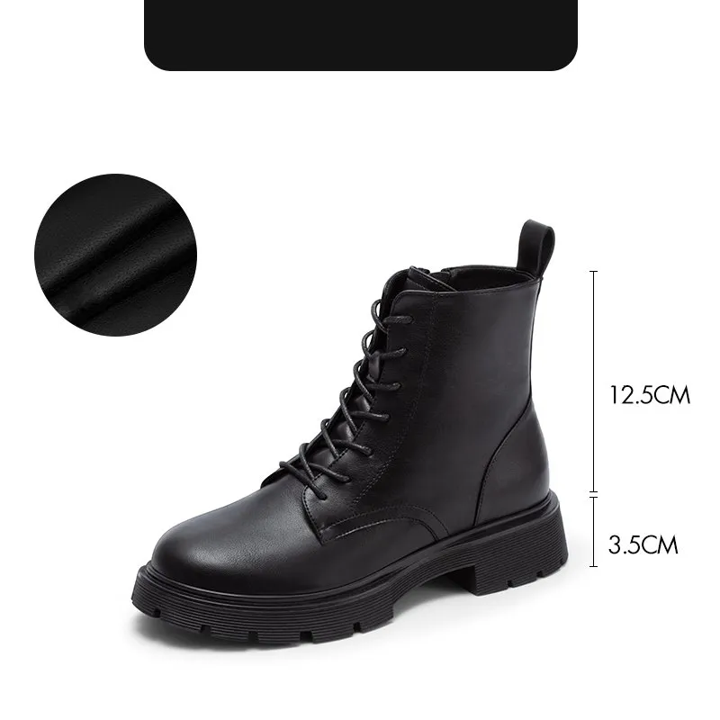 Thick-Soled British Style Short Boots