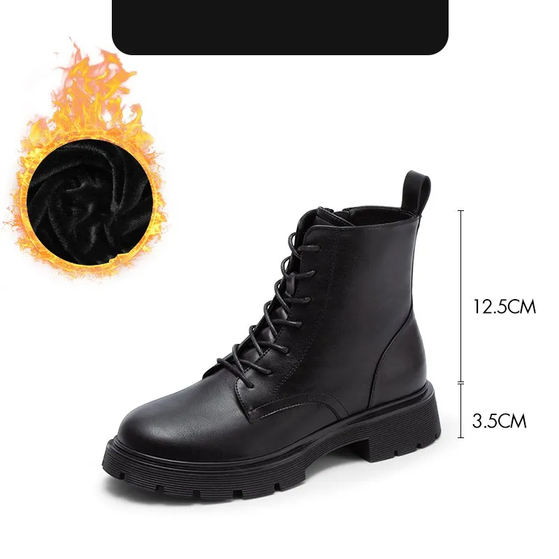 Thick-Soled British Style Short Boots