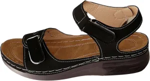 Women Arch Support Walking Sandals Summer Open Toe Orthopedic Platform Slip on Sandals