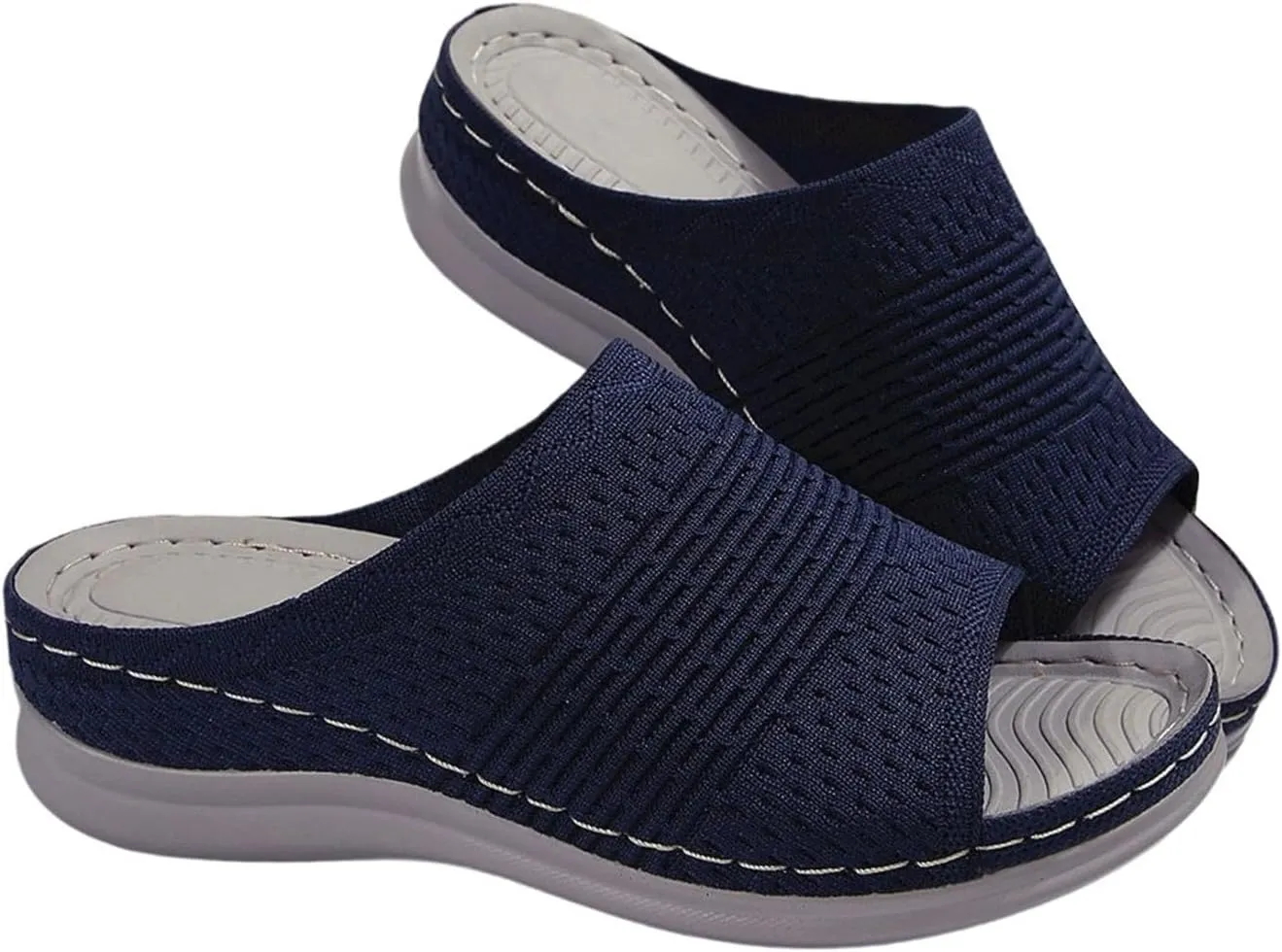 Women's Comfortable Open Toe Sandals Mid Heel Casual Footwear Perfect For Spring Summer Everyday Wear And
